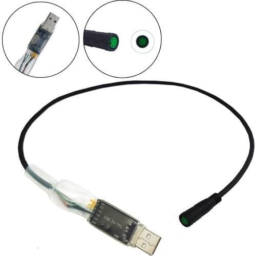 E-bike Programming 5pin Usb Cable For Bafang Electric Bicycle Bbs01 Bbs02 Bbshd Mid Drive Motor Rubber Female Wire Line parts