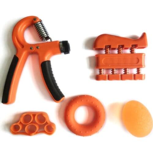 5PC/Set Gym Fitness Adjustable Hand Grip Set Finger Forearm Strength Muscle Recovery Hand Gripper Exerciser Elastic Grip Ball