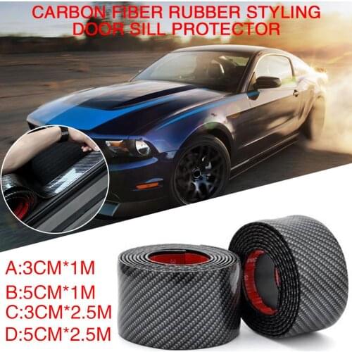 Car Stickers 5D Carbon Fiber Rubber Styling Door Sill Protector Goods For KIA Toyota BMW Audi Mazda Ford Hyundai etc Accessories
