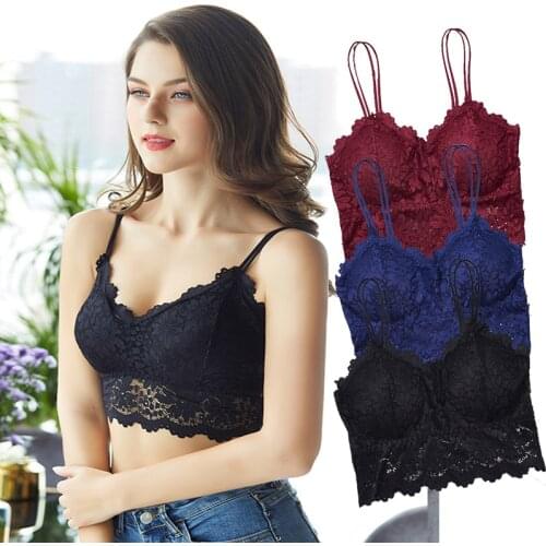 Large size Bralette top lace beautiful back wrap chest vest bottoming underwear fashion women Sexy bra