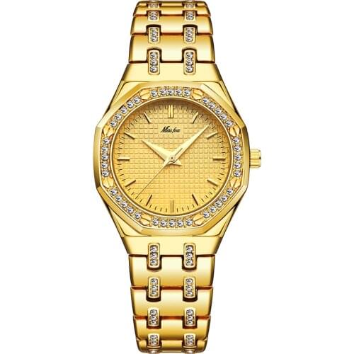 MISS FOX Womens Classic Fashion Leisure Watch Quartz Watch Diamond Stainless Steel Watch Ordinary Waterproof Watch
