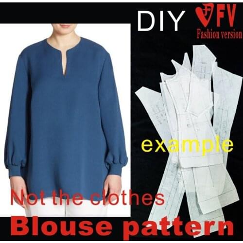 Sewing Pattern Ladies Casual Lantern Sleeve Shirt Pattern 1:1 Apparel Effect Picture BCY-72