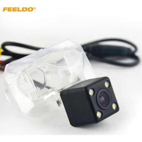 FEELDO 1Set Car Rear View Camera With LED Light For Honda 2012 CRV/Fit 2008(Hatchback/Sedan)/Crosstour