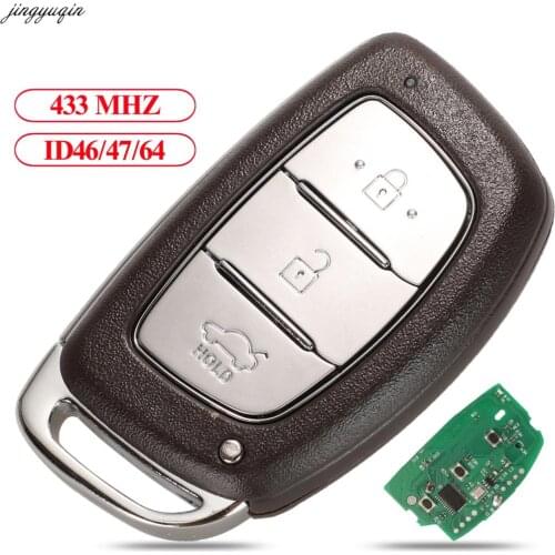 Jingyuqin Remote Control Car Key 433MHz ID46/47/64 PCF7938/7952/7953 Chip For Hyundai IX35 Rena MISTRA Elantra 2015 3 Buttons