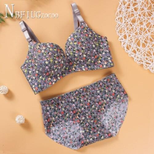 2020 No Trace Sexy Women Bra Sets Small Breast Push Up Thin Young Lady Female Brief Sets