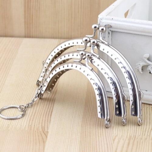 8.5cm Round Metal Frame for Purse Handle Clutch Bag Handbag Accessories Making Purse Clasp Lock Metal Clasp Bags Hardware