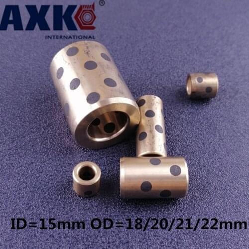 Oil Self-lubricating JDB Linear Graphite Copper Ball Bearing Set Bearing Bushing Lm15 15mmOD18/20/21/22mm 4/10pcs Free Shipping