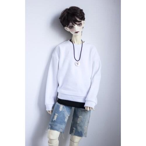 BJD doll clothes are suitable for 1/3 1/4 MSD size simple joker two printed hoodies 2 color into doll accessories
