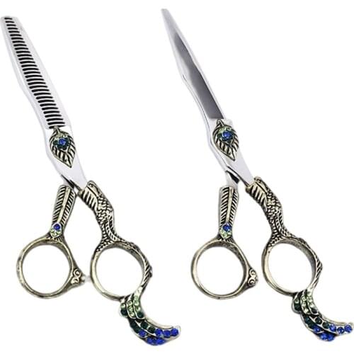 6 Inch High Quality Japanese Stainless Steel 440C Salon Hairdresser Haircut Barber Scissors Accessory Hair Scissors