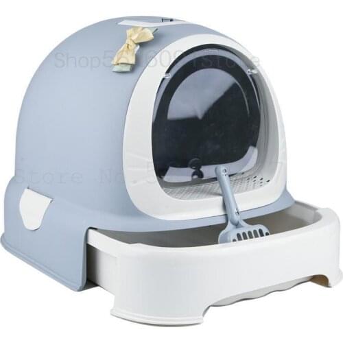 Cat Litter Basin Fully Enclosed Cat Toilet Drawer Cat Sand Table Deodorant Large Potty Anti-splashing Cat Pot