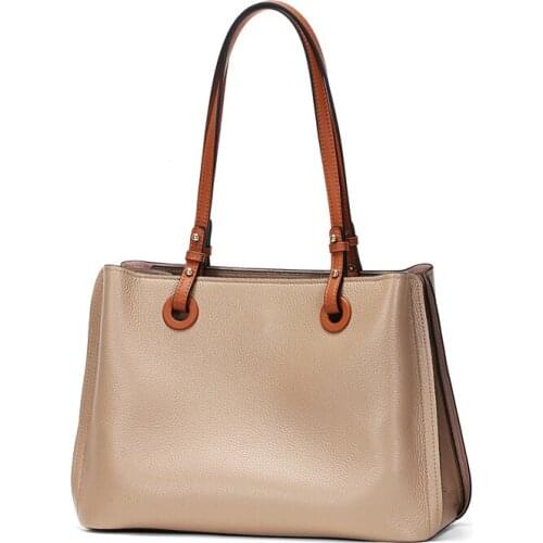 Luxury Handbags Genuine Leather Women Shoulder Bags Large Capacity Female Tote Bag Daily Casual Work Designer Top-Handle Bags