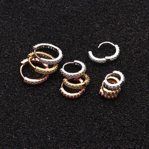 1PC Stainless Steel Septum Clicker Hoop Ring Nose Labret Ear Tragus Cartilage Daith Helix Earring Stud Body Piercing Jewelry