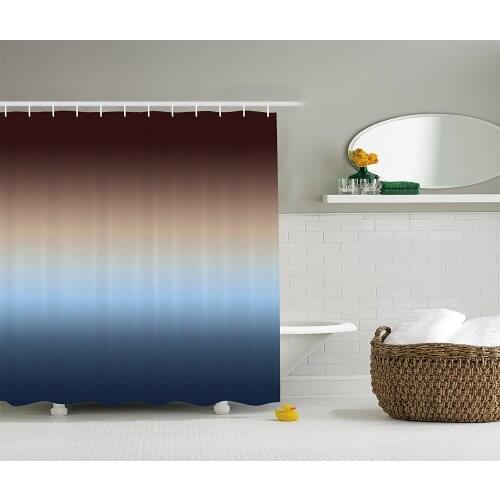 Ombre Shower Curtain by Home Decorations Art Bathroom Decor Polyester Bathroom Fabric Set with Hooks