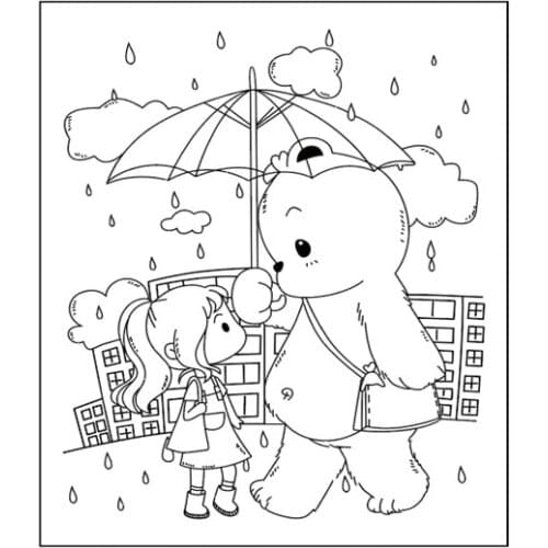 10*8 Pretty girl friendship rubber stamp Transparent Clear Stamps Silicone Seals for DIY scrapbooking photo album Card Making