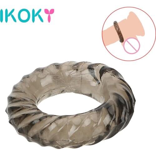 20mm Elastic Penis Ring Cock Stretcher Delay Ejaculation Sex Toys for Men Strapon Male Masturbator Machine Erotic Adult Products