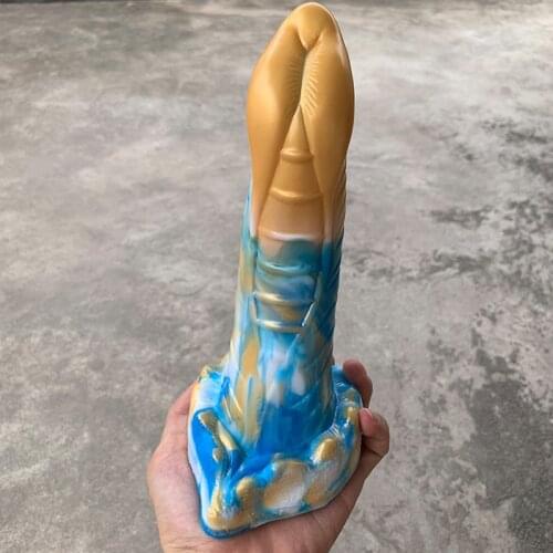 2021 Colorful Fancy Huge Anal Dildo Butt Plug Vaginal G-Spot Massager Sex Toy For Men Lesbian Masturbater Soft Silicone Sexshop