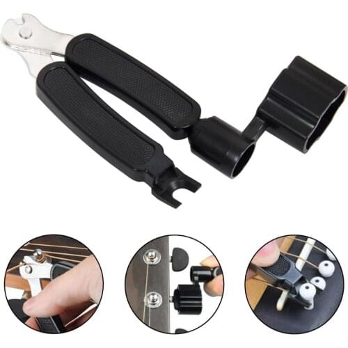 3 in 1 Guitar Peg String Winder and Cutter&Clipper with Bridge Pin Puller Guitar Restring Tool Accessories