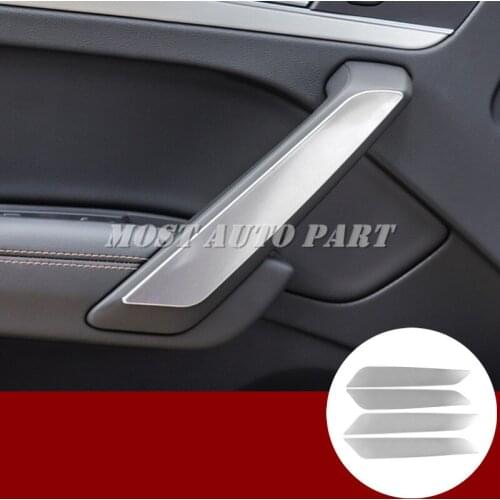 Stainless Steel Interior Car Door Handle Grab Handle Trim Cover For Audi Q5 2017-2020 4pcs Car Decoration
