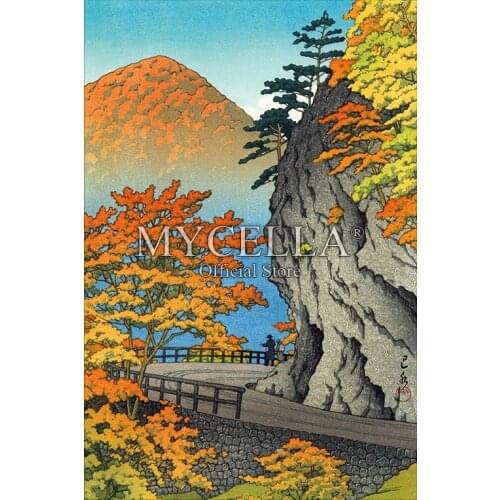 Needlework 5d Diy Diamond Painting Japanese Fall Asia Art Cross Stitch Diamond Embroidery landscape Full Mosaic Home Decor Gifts