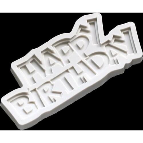 Large HAPPY BIRTHDAY Silicone Mold Baking Happy Birthday Letter Cake Mold 15-1051