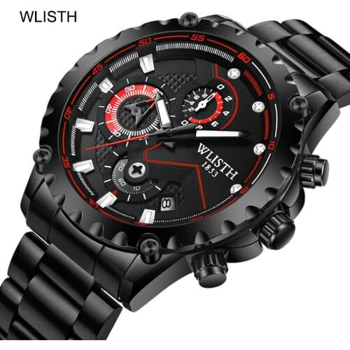 Mens watch multifunctional sports watch mens watch large dial quartz watch luminous waterproof mens watch wholesale customiza