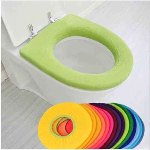 1pc Floral Printing Toilet Seat Covers Cushion Warm Comfortable Coral Velvet Overcoat Toilet Case Bathroom Accessories