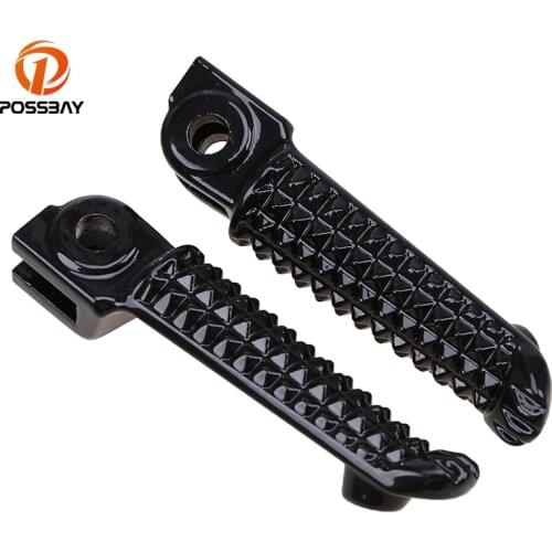 POSSBAY Black CNC Aluminum Foot Pegs Motorcycle Front Footrest Pedals Motorcycle Rear Foot Pegs for Yamaha fz1 Footrest Pedal