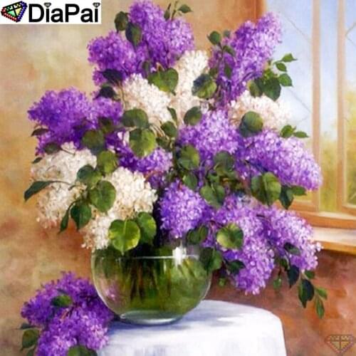 DiaPai 5D DIY Diamond Painting 100% Full Square/Round Drill "Flower bottle" Diamond Embroidery Cross Stitch 3D Decor A21522