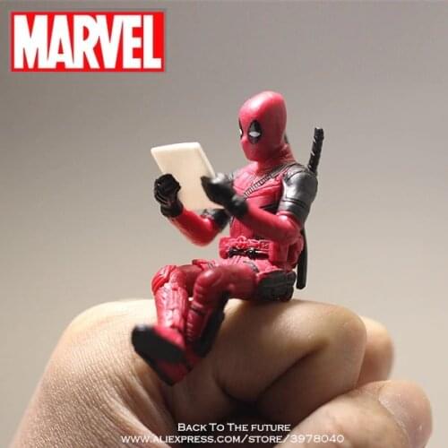 Disney Marvel X-Men Deadpool 2 Action Figure Sitting Posture Model Anime Mini Doll Decoration PVC Collection Figurine Toys model