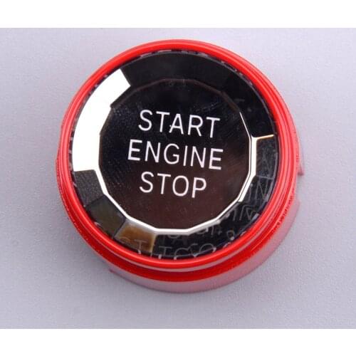 Glossy Red Ignition Engine Start Stop Switch Button Cover Fit for BMW 1 2 3 4 5 6 Series X1 X3 X4 X5 X6 without STT