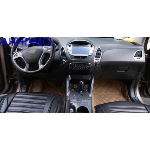 Car Interior Mouldings Modification Sequins Decorative Trim Frame Carbon Fiber Color For Hyundai ix35 2009 2010 2011 2012 - 2017