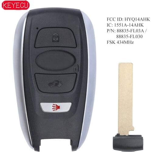 KEYECU Smart Prox Remote Key 4B Keyless for Subaru Ascent Crosstrek Forester Impreza Legacy Outback STI WRX HYQ14AHK