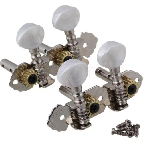 Yibuy Mica 2R2L Tuning Pegs Machine Heads For Ukulele Classical Guitar w/round button