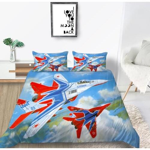 Fighter Bedding Set Boys Fashion Cool Soft 3D Cartoon Duvet Cover Queen King Twin Full Single Double Unique Design Bed Set