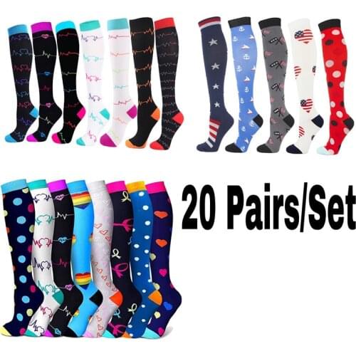 Dropship Compression Socks Pack Men Women Knee Stockings Athletic Legging Nursing Boot Socks For Outdoor Hiking Running Marathon