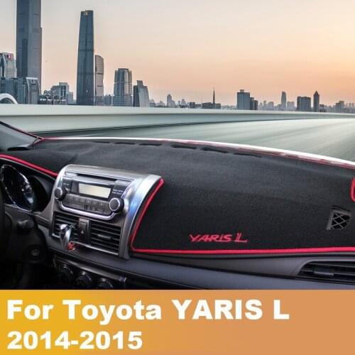 Car dashboard Avoid light pad Instrument platform desk cover Mats Carpets Anti-UV LHD For Toyota YARIS L 2014 2015 Accessories