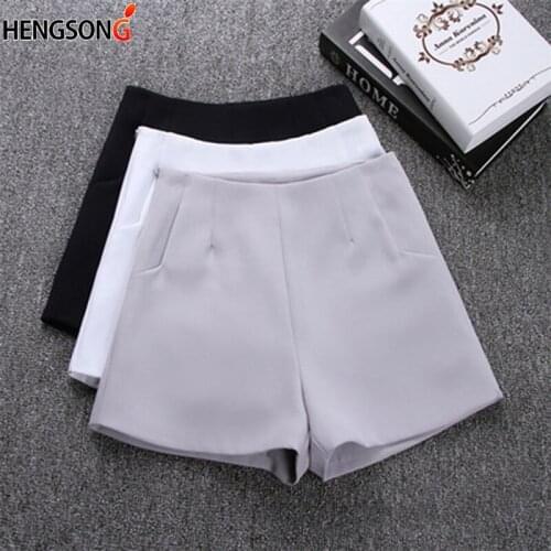 Summer Sportswear Women Sports Shorts 2018 New Female Tennis Shorts Pockets Zipper Solid High Waist Sporting Shorts