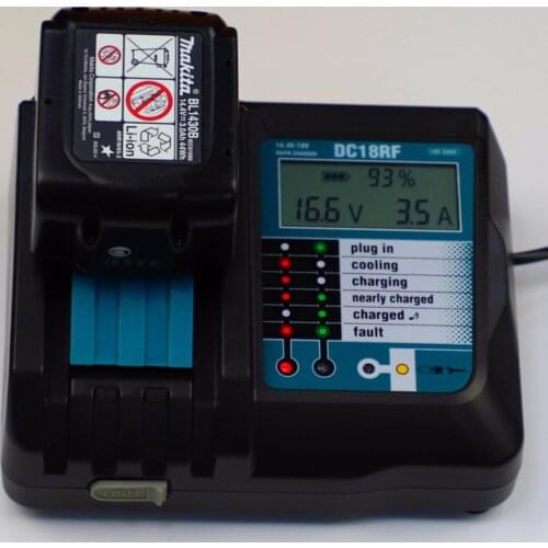 Best LCD Screen 14.4V/18V 3.5A Li-Ion Battery Charger for Makita 14.4V/18V BL1830 BL1815 BL1430 DC14SA DC18SC DC18RC DC18RA