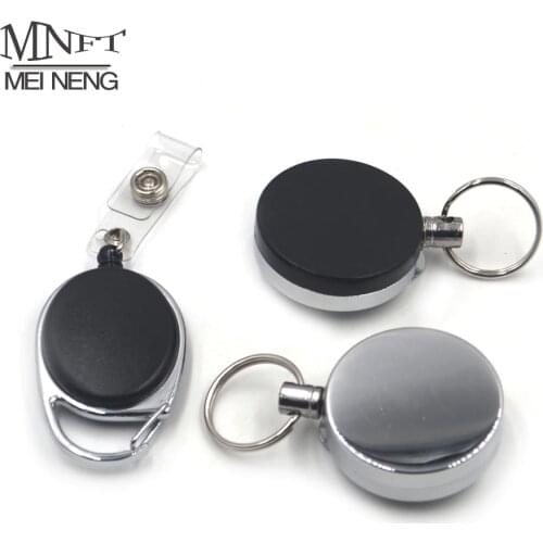 MNFT 1Pcs Retractor Zinger Retractable Key Chain Keys Reel Badge HolderCarabiners Clip Fishing Gear Tackle Accessories