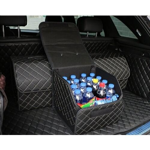 Multipurpose collapsible Car Trunk Storage Organizer with Lid Portable Car Storage Box for Shopping Camping Picnic Home Garage