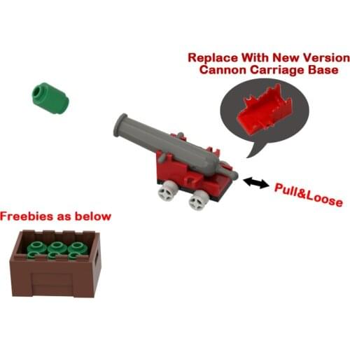 [MOC Hub] Cannon Gun Building Blocks 2527 84943 Kids Assembled Toys Military Handmade Bricks ABS Plastic Compatible Major Brand