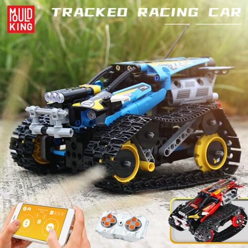 Remote Control Building Blocks Tracked Racing Car High-Tech Education Toy MOC Technic Bricks Toys Children Gifts MOULD KING