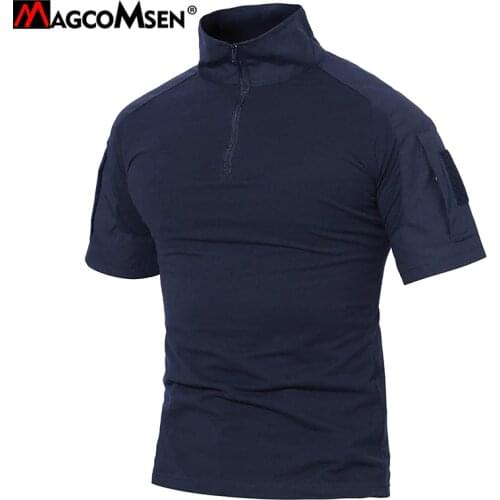 MAGCOMSEN Camouflage Tactical T Shirt Short Sleeve Mens Combat T-Shirt Military Army Tshirts Summer Training Hunting Tee Tops