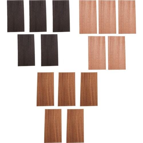 Set of 5pcs Guitar Wood Headplate Head Veneer Decor Guitar Shell Sheet Headplate Replacement Guitar Tool Parts Accs