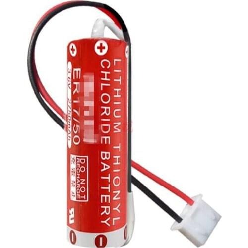 2PCS Original lithium battery ER17/50 3.6V 2750mAh PLC industrial battery with plug