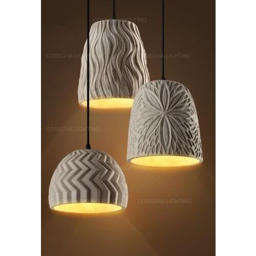 Concret pendant lamps loft retro kitchen light fixtures vintage industrial pendant light in dining room restaurant shopping mall