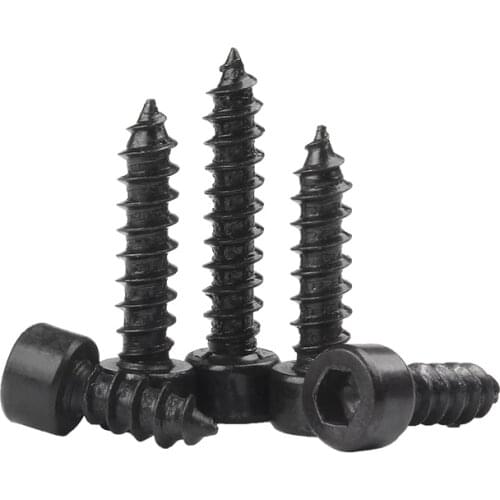 M2 M2.6 M3 M4 M5 Socket Head Cap Screw Self-tapping Hex Socket Head Cap Screw Metric Thread Hexagon Self Tapping Bolt Black