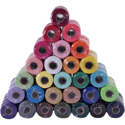 3mm 100% Cotton Macrame Cord Colorful Cord Handmade DIY Rope Twisted String Tapestry Crafts Clothing Supply Film Packaging 100m