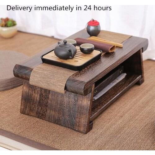 Multi Folding Wooden Japanese Tea Table For Living Room Furniture Low Modern Minimalist Compact Tatami Coffee Folding Table Wood