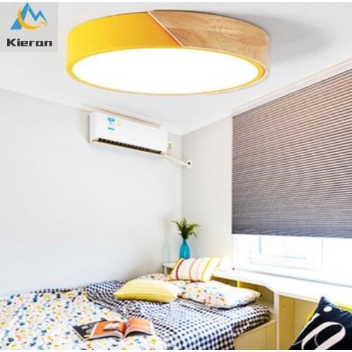 Creative Macaron Bedroom Led Ceiling Lights Simple Modern Dining Room Study Circular Light Nordic Living Room Decor Ceiling Lamp